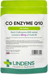 Lindens Health + Nutrition CoEnzyme Q10 30mg 120 Tablets