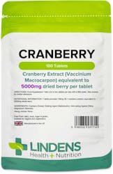 Lindens Health + Nutrition Cranberry 5000mg 100 Tablets