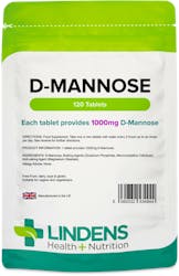 Lindens Health + Nutrition D-Mannose 1000mg 120 Tablets
