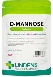Lindens Health + Nutrition D-Mannose 1000mg 30 Tablets