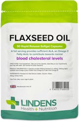 Lindens Health + Nutrition Flax Seed Oil 1000mg 90 Capsules