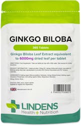Lindens Health + Nutrition Ginkgo Biloba 6000mg 365 Tablets