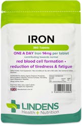 Lindens Health + Nutrition Iron 14mg 360 Tablets
