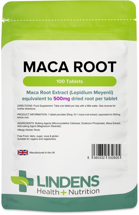 Lindens Health + Nutrition Maca 500mg 100 Tablets