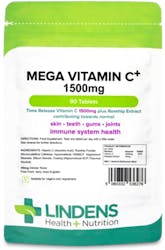 Lindens Health + Nutrition Mega Vitamin C+ 1500mg 90 Tablets