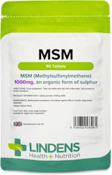 Lindens Health + Nutrition MSM (methylsulfonylmethane) 1000mg 90 Tablets