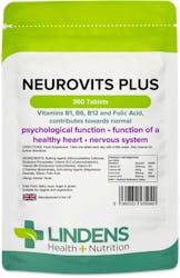 Lindens Health + Nutrition Neurovits Plus (B1, B6, B12, Folic Acid) 360 Tablets