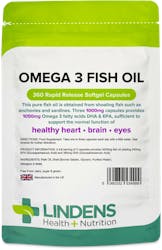 Lindens Omega 3 Fish Oil (30% DHA/EPA) 360 Capsules