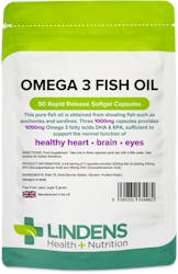 Lindens Health + Nutrition Omega 3 Fish Oil (30% DHA/EPA) 90 Capsules