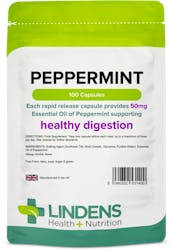 Lindens Health + Nutrition Peppermint Oil 50mg 100 Capsules