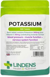 Lindens Health + Nutrition Potassium 200mg 500 Tablets