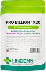 Lindens Health + Nutrition Pro Billion X20 20 Bn CFU 60 VegCaps
