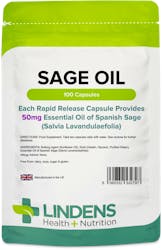 Lindens Health + Nutrition Sage (Essential Oil Caps 50mg) 100 Capsules