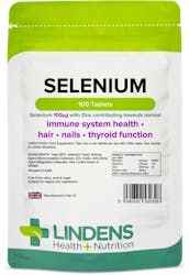 Lindens Health + Nutrition Selenium 100mcg & Zinc 100 Tablets