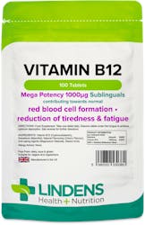 Lindens Health + Nutrition Vitamin B12 1000mcg Sublingual 100 Tablets