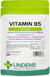 Lindens Health + Nutrition Vitamin B5 500mg 360 Tablets