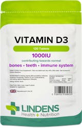 Lindens Health + Nutrition Vitamin D3 25mcg (1000IU) 120 Tablets