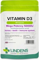 Lindens Health + Nutrition Vitamin D3 5000IU 150 Capsules