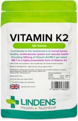 Lindens Health + Nutrition Vitamin K2 100mcg 120 Tablets