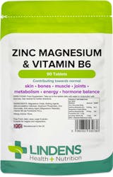 Lindens Health + Nutrition Zinc Magnesium & Vitamin B6 90 Tablets