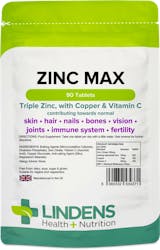 Lindens Health + Nutrition Zinc Max 90 Tablets