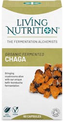 Living Nutrition Kefir-Kombucha + Chaga Mushroom 60 Capsules