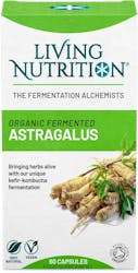 Living Nutrition Organic Fermented Astragalus 60 Capsules
