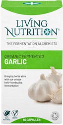 Living Nutrition Organic Fermented Garlic 60 Capsules