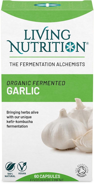 Living Nutrition Organic Fermented Garlic 60 Capsules