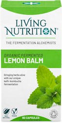 Living Nutrition Organic Fermented Lemon Balm 60 Capsules