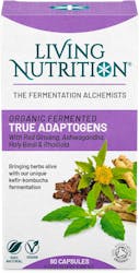 Living Nutrition Organic Fermented True Adaptogens 60 Capsules