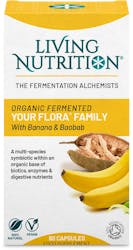 Living Nutrition Your Flora Family With Banana & Baobab 60 Capsules