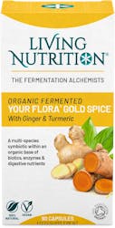 Living Nutrition Your Flora Gold Spice With Ginger & Turmeric 60 Capsules