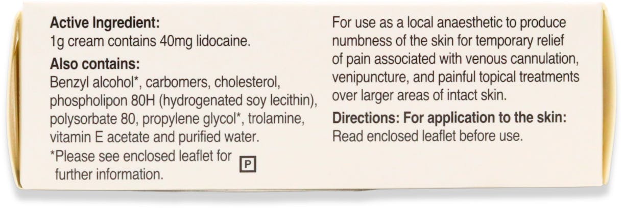 LMX4 Lidocaine 4% w/w Cream 5g - 2