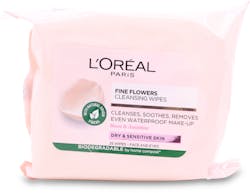 L'Oreal Fine Flowers Rose & Jasmine Facial Cleansing Wipes 25 pack