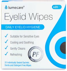 Lumecare Daily Eyelid Wipes 20 Pack