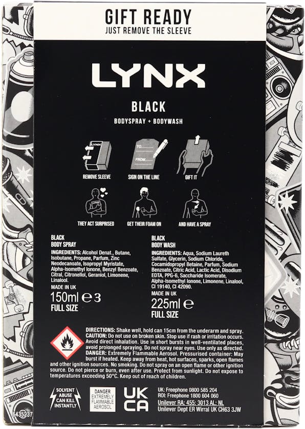 Lynx Duo Gift Set Black - 2