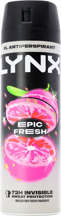 Lynx Men's 'Anti-Perspirant' Epic Fresh 72H Protection Deo, 3x200ml in Pink