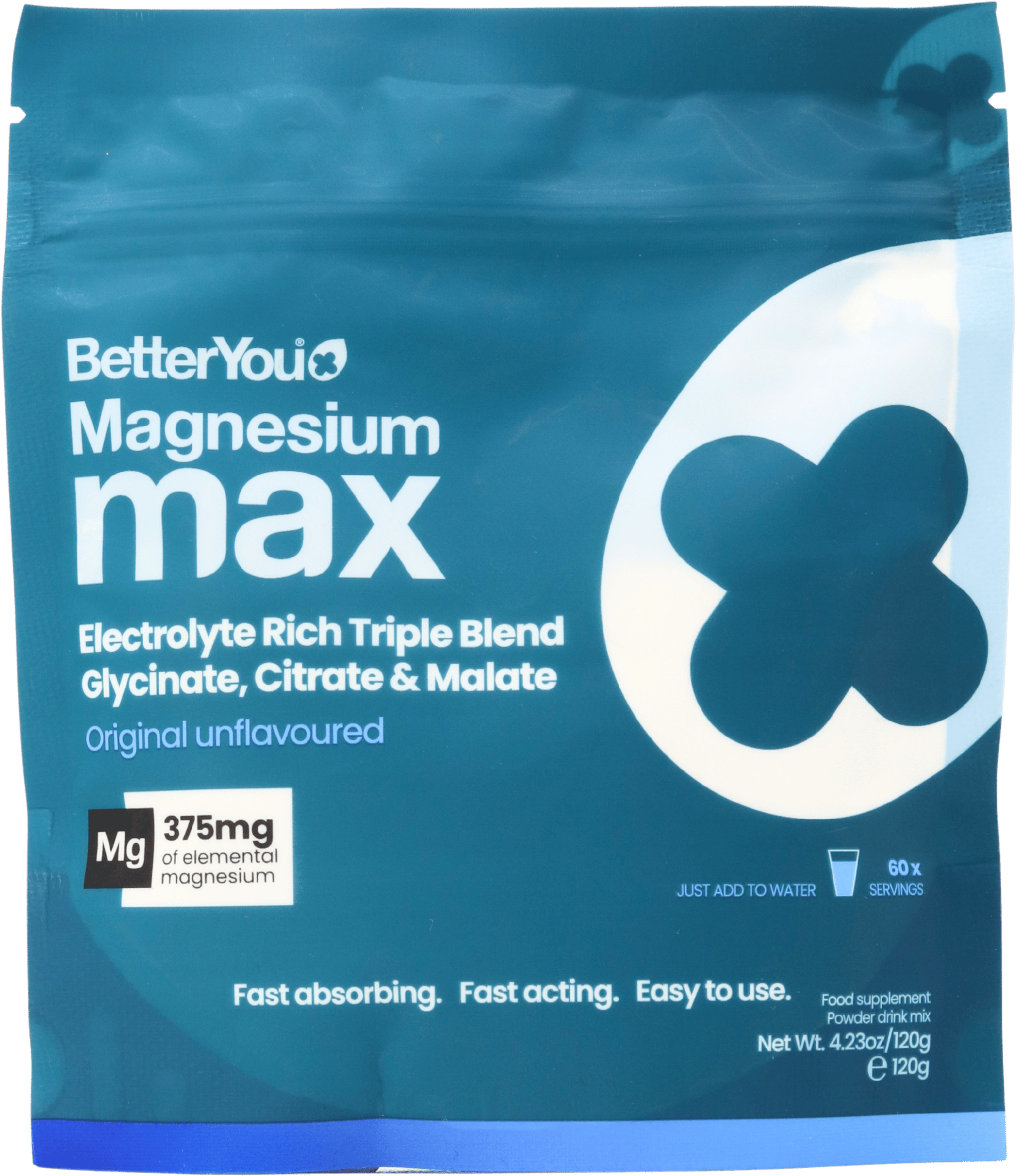 BetterYou Magnesium Max Original Unflavoured Powder 120g