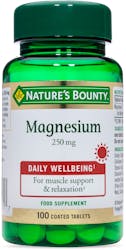 Nature's Bounty Magnesium 250mg 100 Tablets