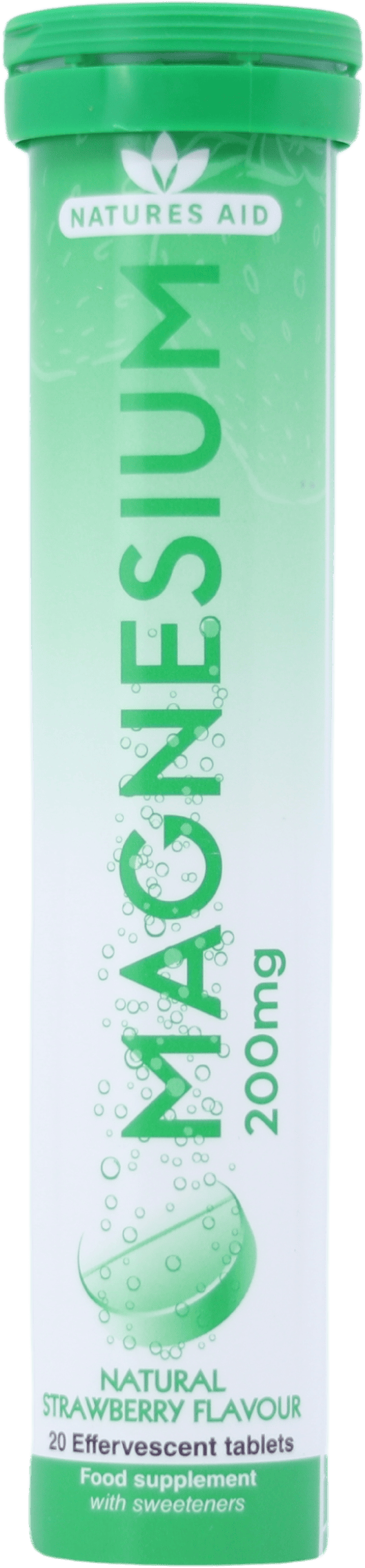 Nature's Aid Magnesium 200mg 20 Strawberry Effervescent Tablets