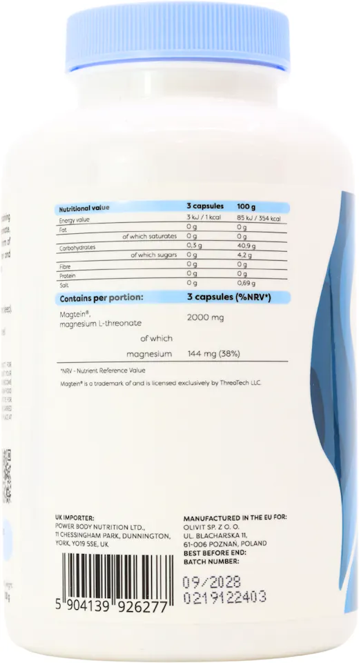 Osavi Magtein Magnesium L-Threonate 180 Capsules - 3