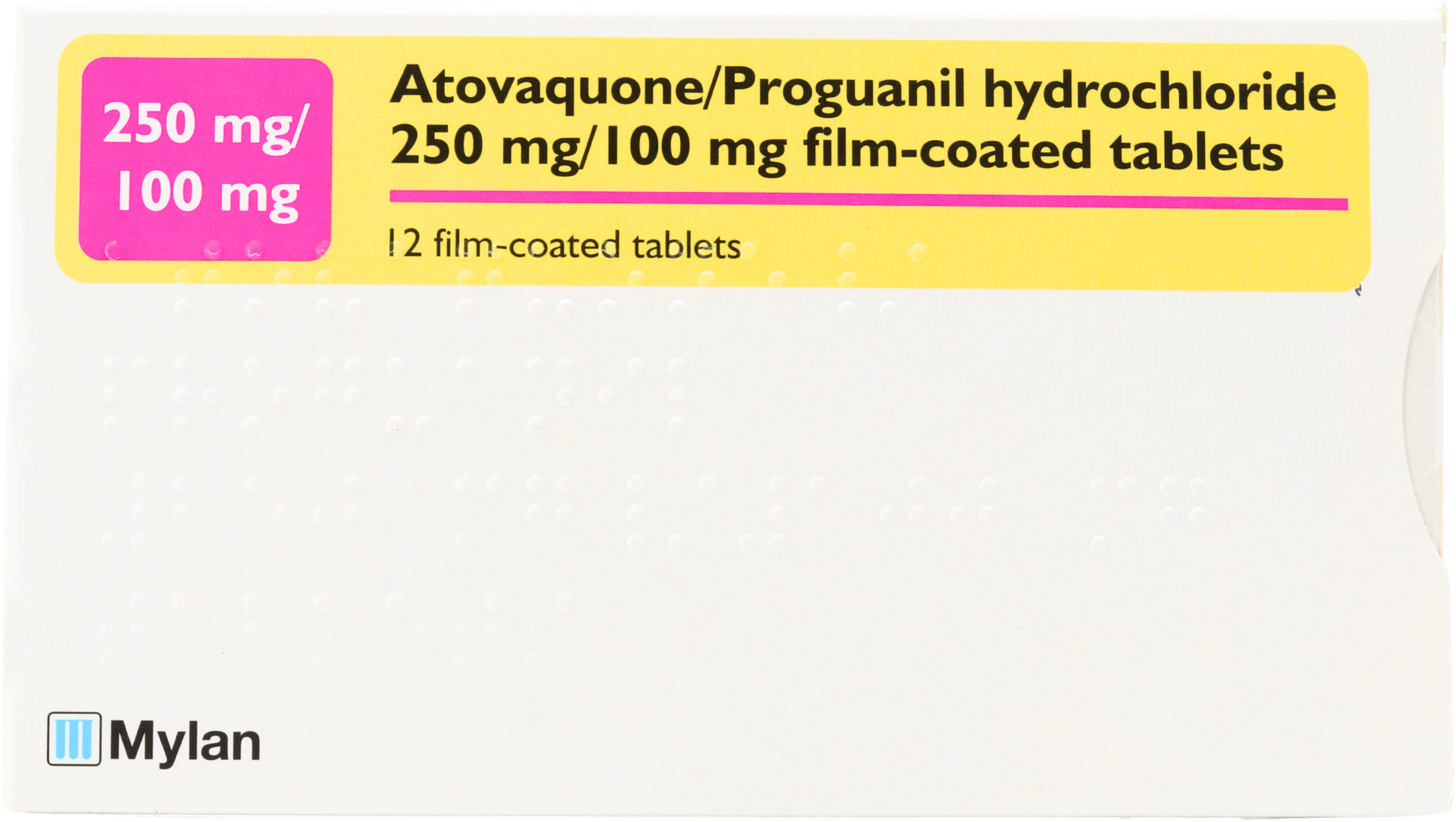 Malaria Prophylaxis - Atovaquone/Proguanil Adults 12 Tablets