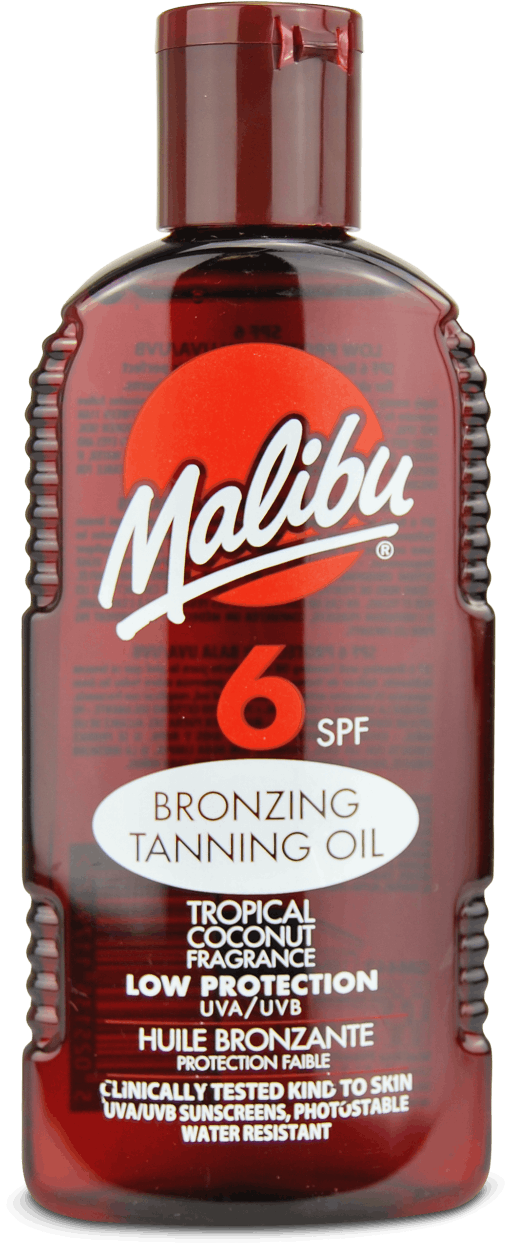 malibu bronzing tanning oil spf6