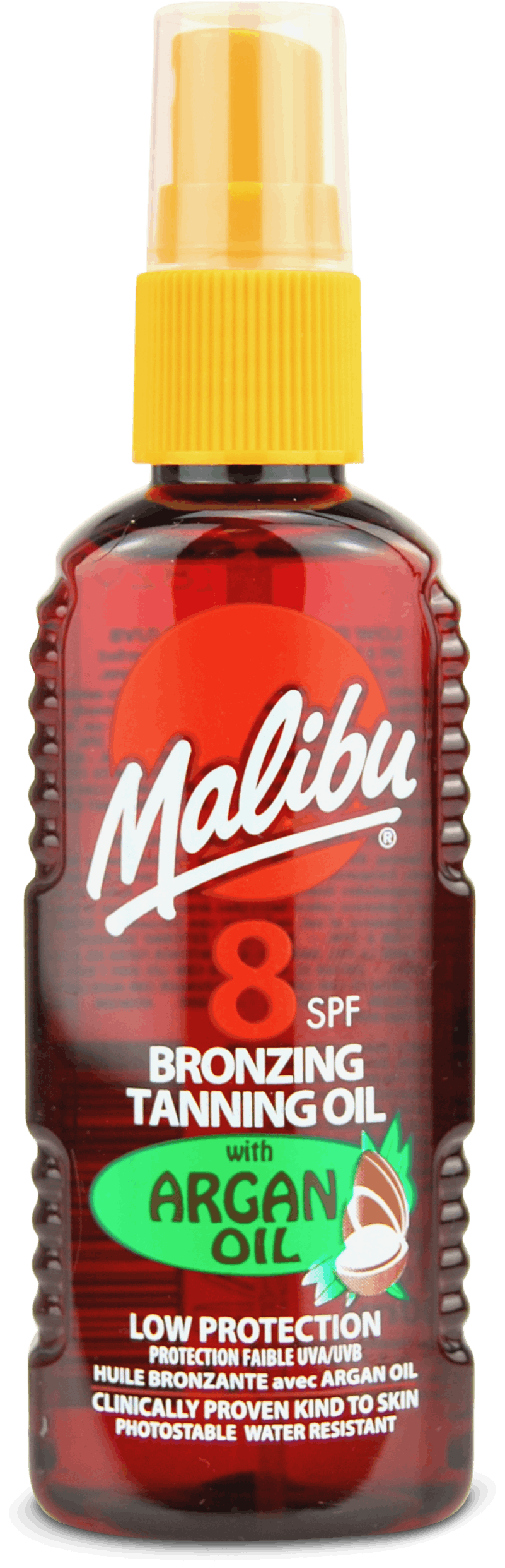 malibu tanning oil spf 8