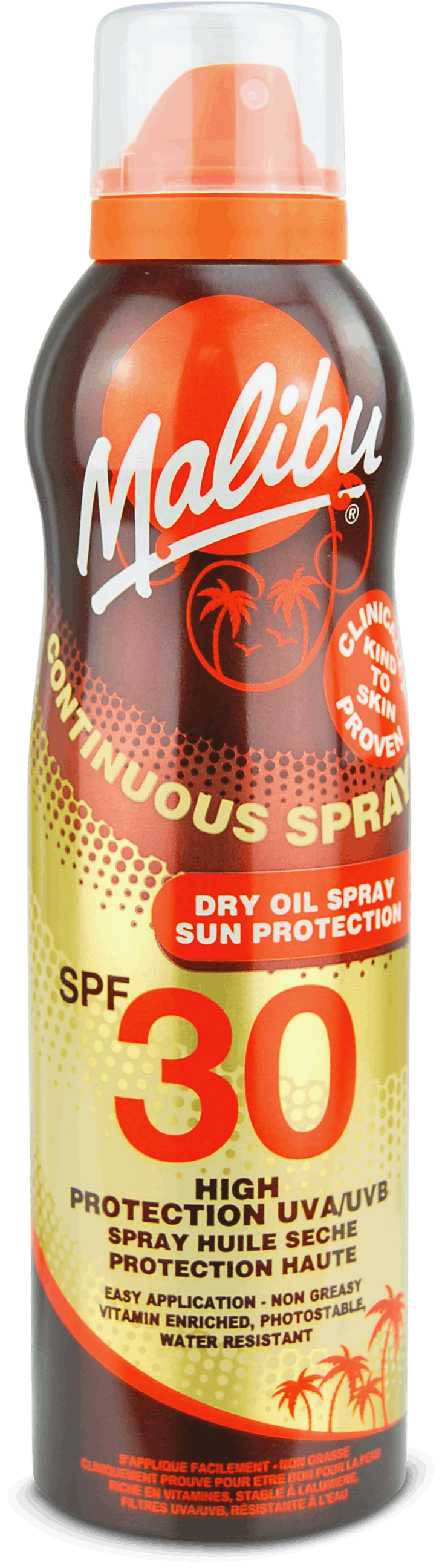 malibu continuous spray spf 30