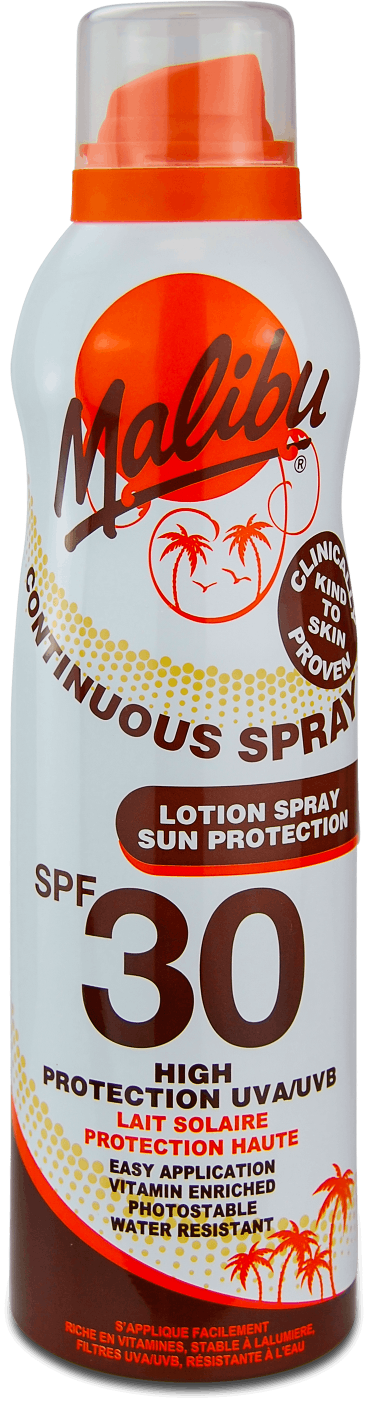 malibu continuous spray spf 30