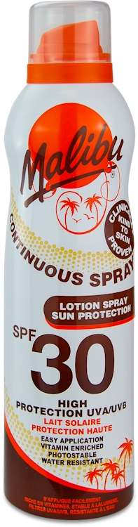 Malibu Malibu Continuous Spray Protective Lotion Aerosol Spray 175ml SPF30