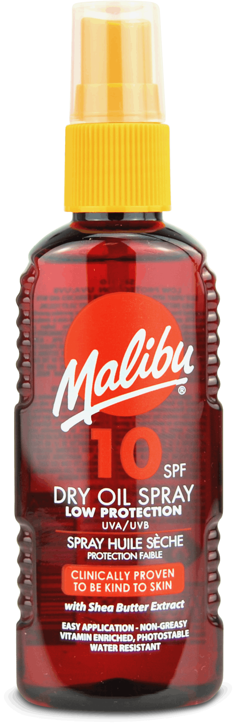 malibu dry oil spray spf 10