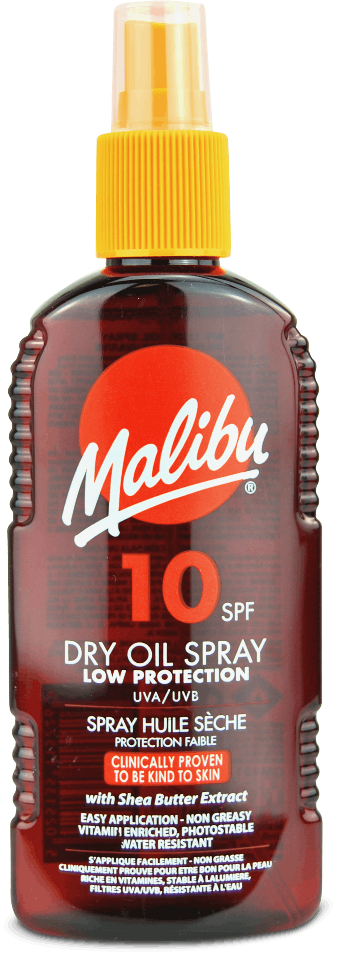 malibu dry oil spray spf 10